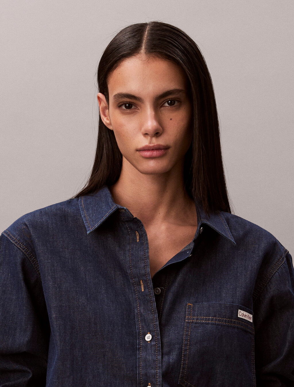 短方版牛仔襯衫, CHESAPEAKE BAY, hi-res