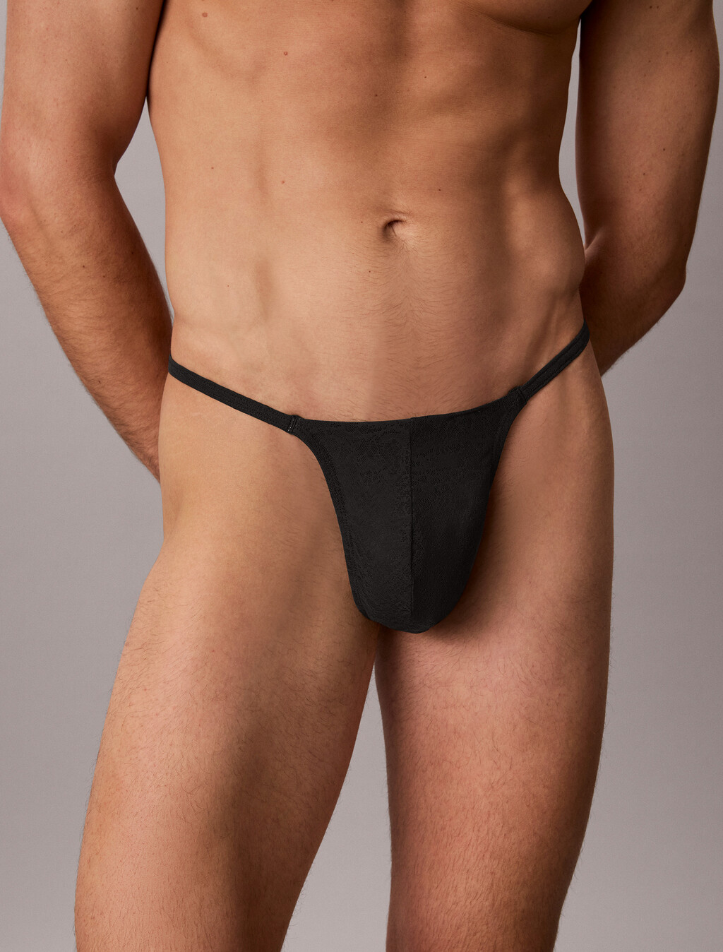 String Thong - Sculpt Lace, Black, hi-res