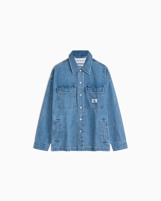 Boxy Utility Denim Shirt Jacket