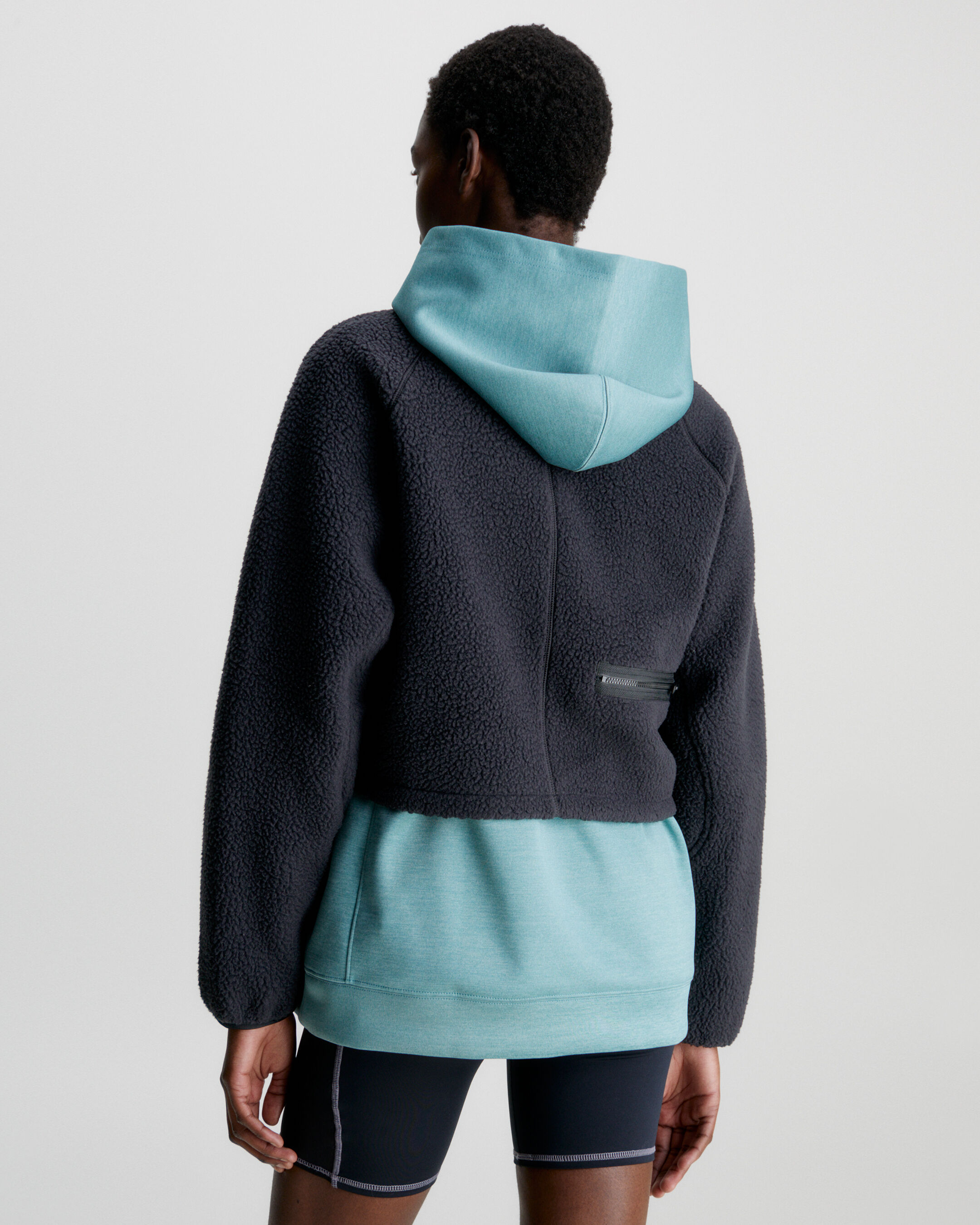 Calvin klein women's twisted clearance fleece pullover