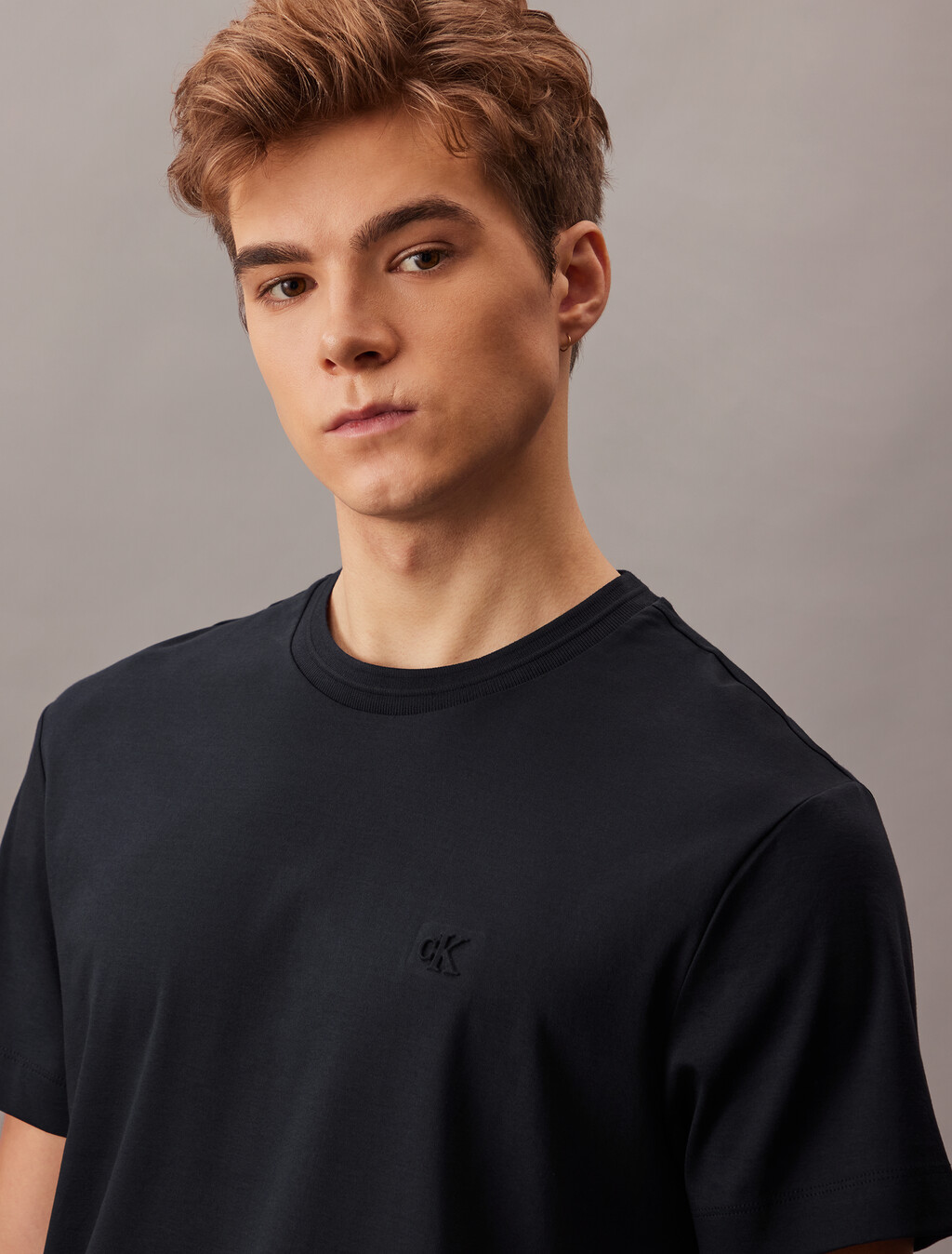 修身雙面針織 Supima 棉質 T 恤, Dark Sapphire, hi-res