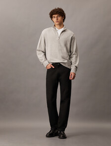 CK 標誌珠地棉 Polo 衫, Bright White, hi-res