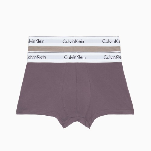 Calvin Klein Modern Cotton 彈力貼身短版四角褲（2 件組） Satellite/Huckleberry