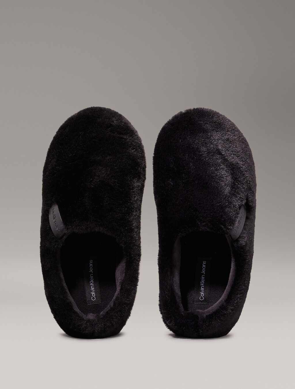 合成毛皮拖鞋, Triple Black, hi-res
