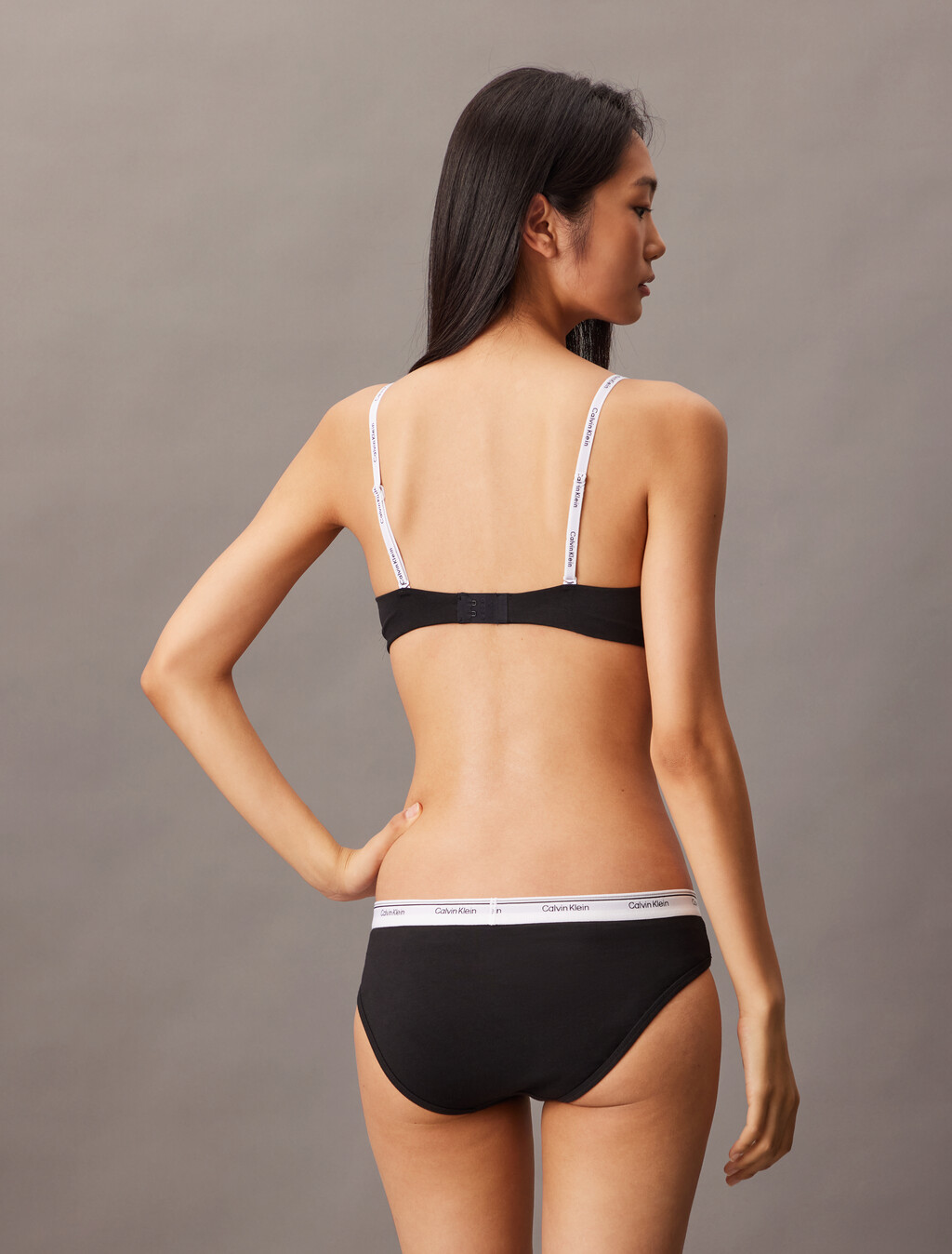 Icon Cotton Modal Lightly Lined Wirefree Bralette, Black, hi-res