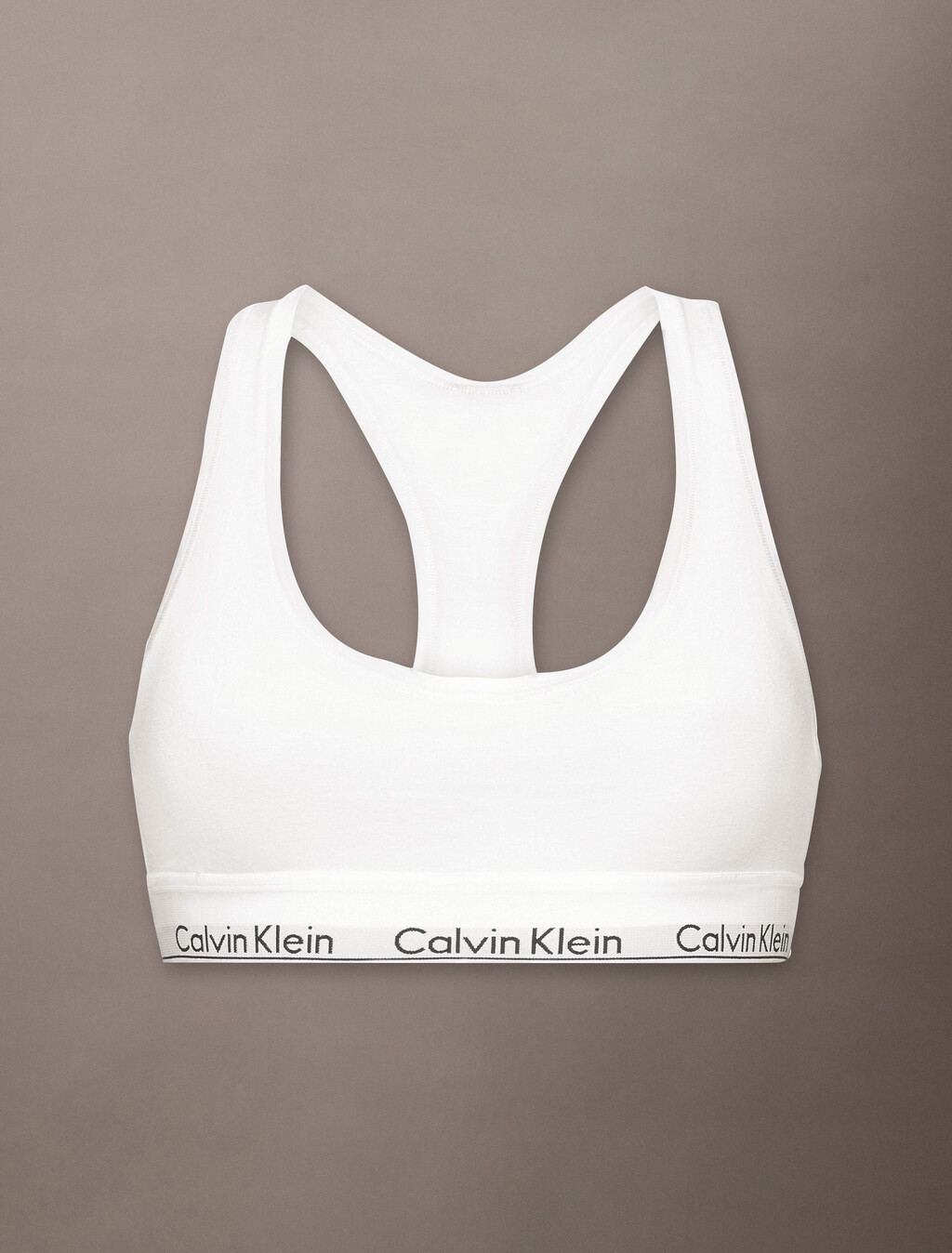 Icon Cotton Lightly Lined Bralette, WHITE, hi-res