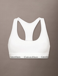 Icon Cotton Lightly Lined Bralette, WHITE, hi-res