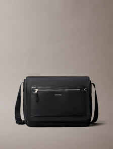Laptop Messenger Bag, Black, hi-res