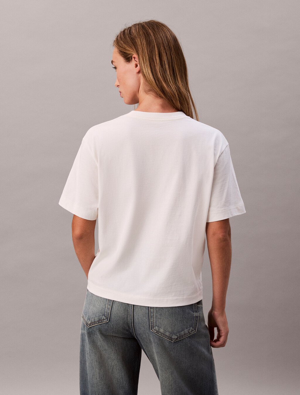 Cocktail Logo Graphic Boxy T-Shirt, White Greige, hi-res