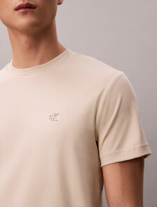 Premium Double Knit Supima Cotton Crewneck Tee, Oatmeal, hi-res