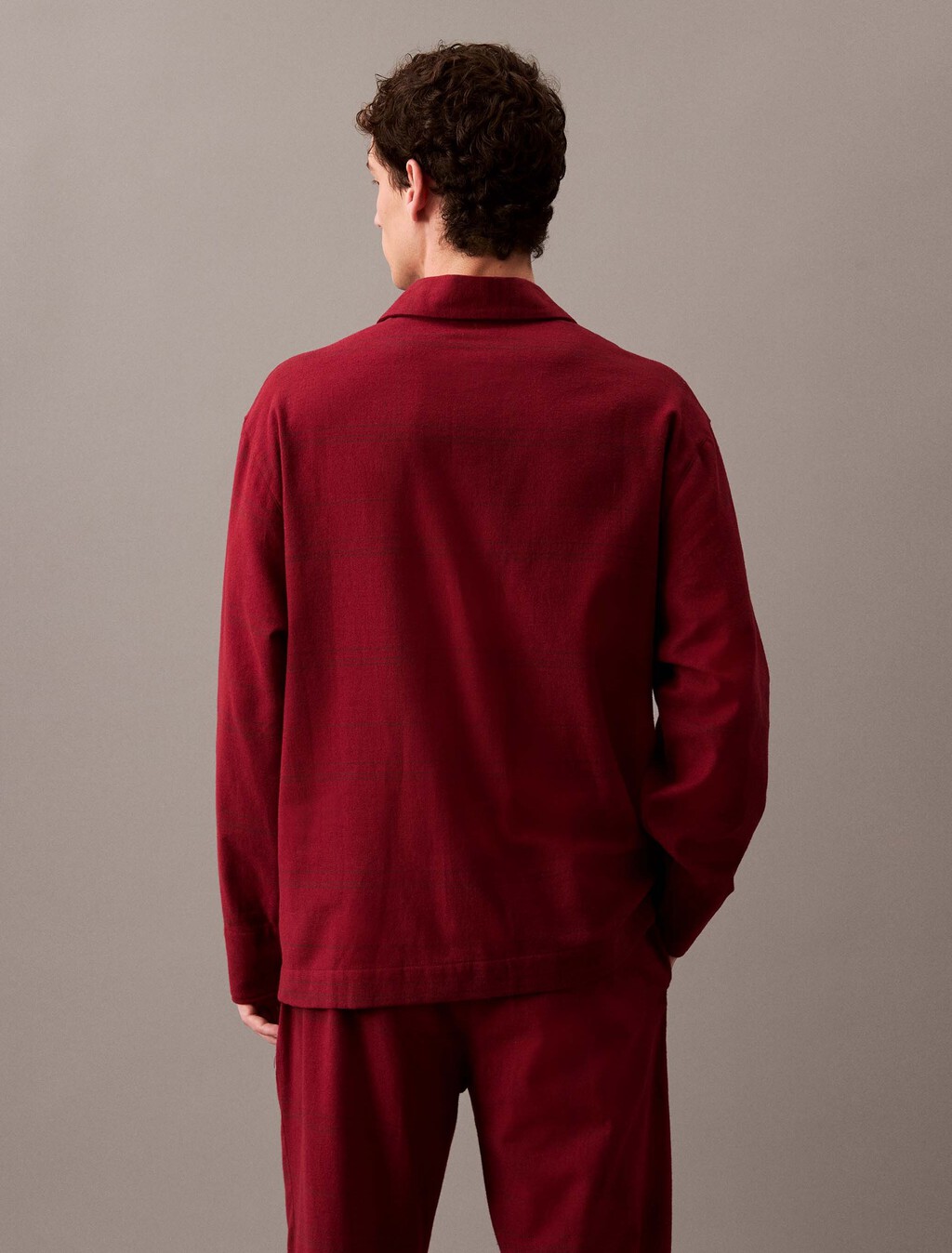 Flannel Sleep Button Down Shirt, 17770 BEAM PLAID+SYRAH, hi-res