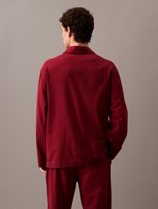 Flannel Sleep Button Down Shirt, 17770 BEAM PLAID+SYRAH, hi-res