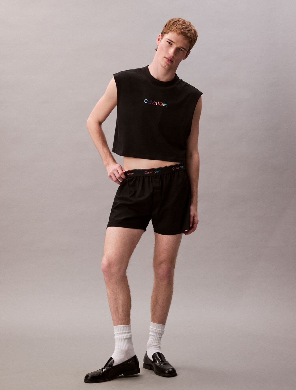 100% Cotton Pride Boxer, Black, hi-res