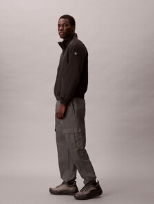 Nylon Straight Cargo Jogger, Dark Grey, hi-res