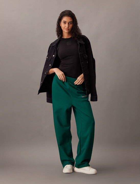 棉質毛圈直筒運動褲