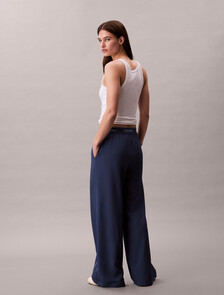 Essentials Wide Leg Track Pants, Dark Denim, hi-res
