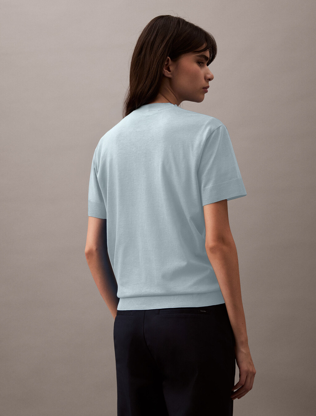 Silk Touch 絲質小高領 T 恤, Halogen Blue, hi-res
