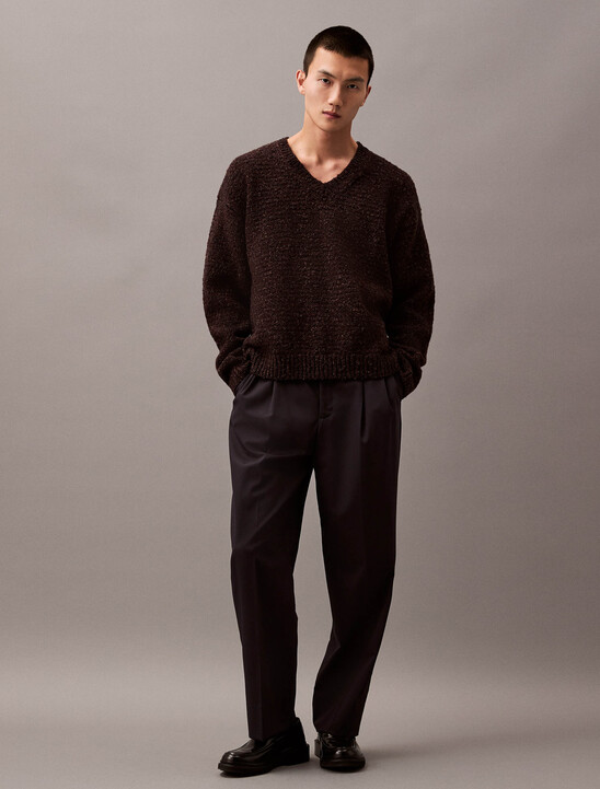 Chunky Wool V Neck Sweater