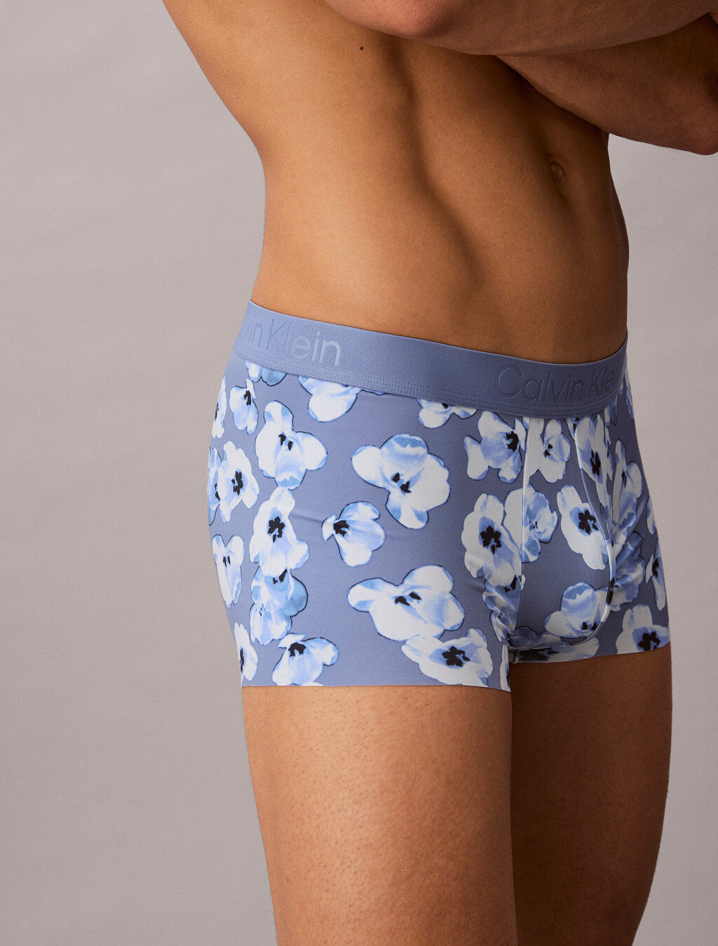 Low Rise Trunks - CK Black, BUTTERCUP FLORAL BLUE TULIP, hi-res