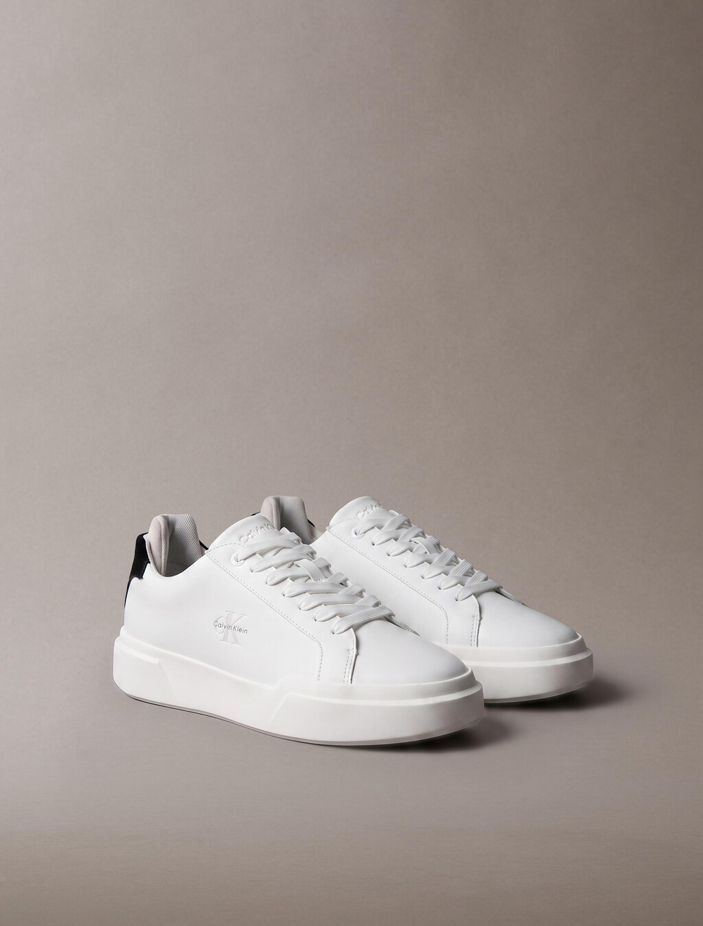 CK Monogram 厚底休閒鞋, Bright White/Black/Light Grey, hi-res