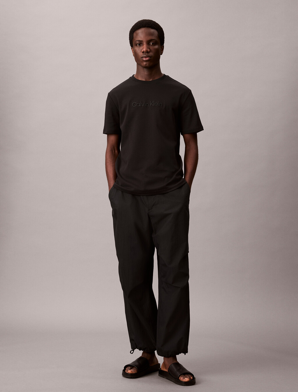 經典版型標誌 T 恤, Black, hi-res