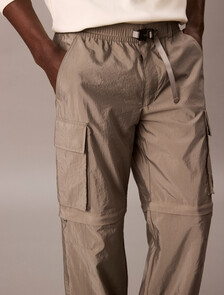 Nylon Zip-Off Cargo Pants, Mourning Dove, hi-res
