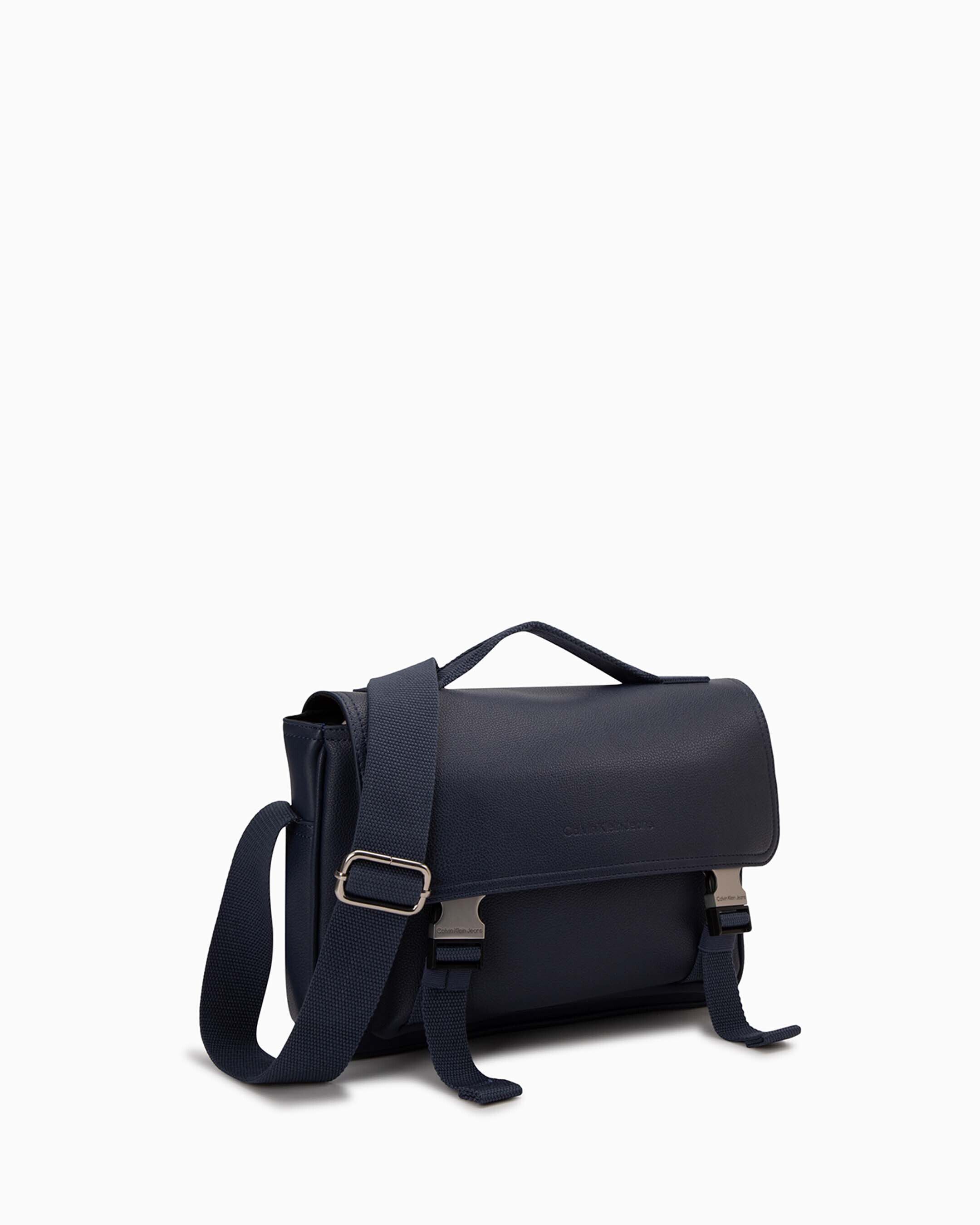 Calvin klein leather messenger bag outlet