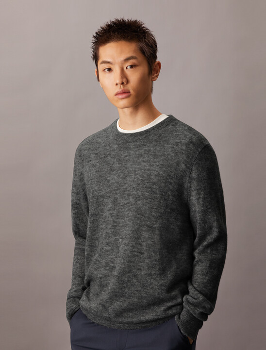 Lightweight Alpaca Blend Crewneck Sweater