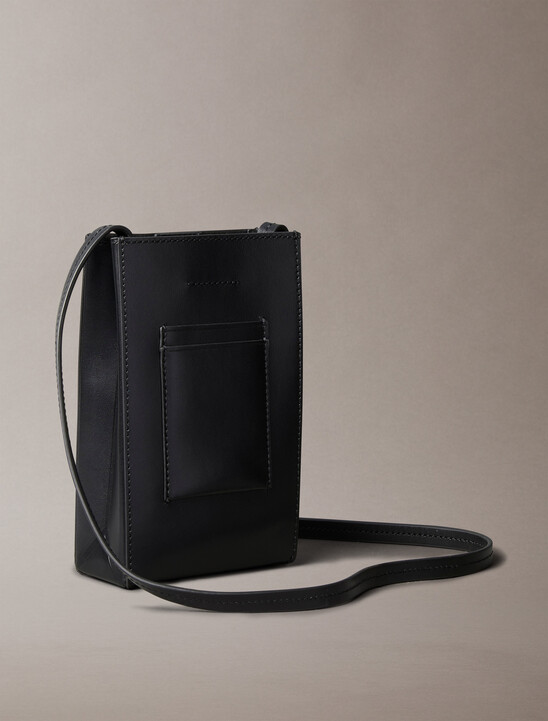 Line Mini Leather Crossbody Bag