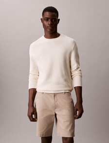 精緻彈性斜紋短褲, Vintage Khaki, hi-res