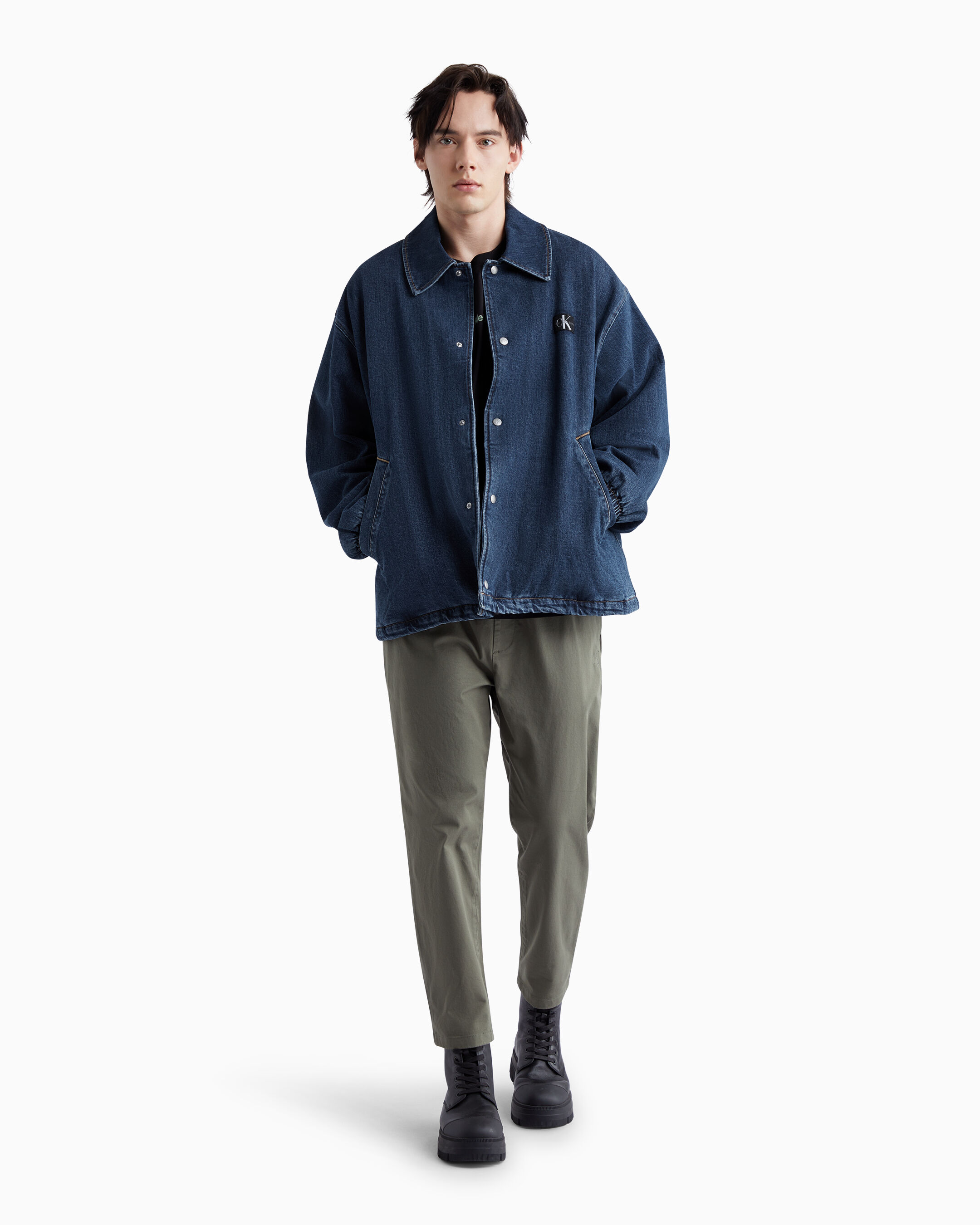 Calvin klein paint discount splatter denim jacket