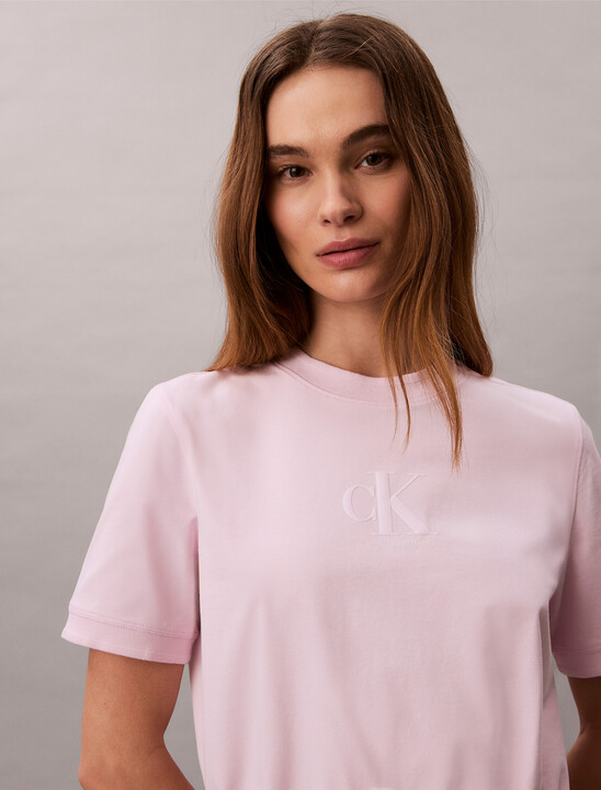 涼感束腰 T 恤洋裝