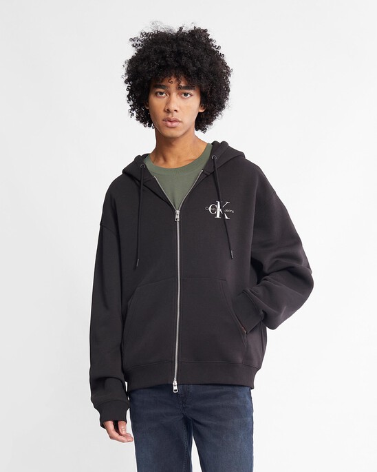 Monogram Zip Up Hoodie