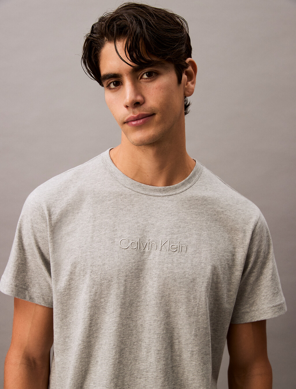 100% Cotton Crewneck Sleep T-Shirt, Gray Labyrinth, hi-res