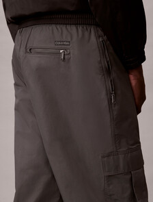 Nylon Straight Cargo Jogger, Dark Grey, hi-res