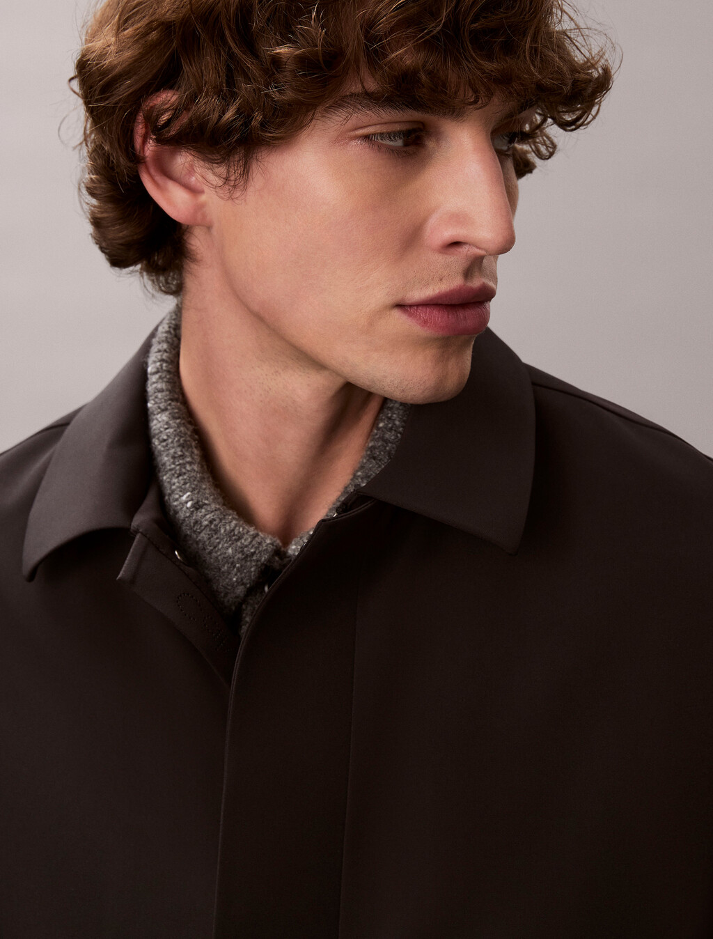 細斜紋飛行員外套, Black, hi-res