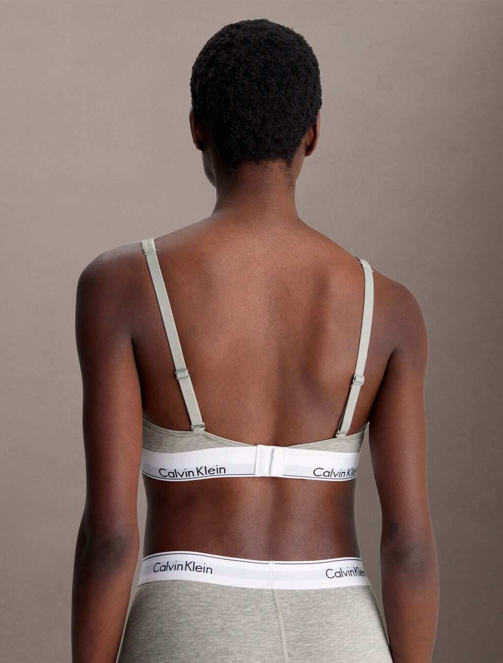 Icon Cotton Bralette, Grey Heather, hi-res