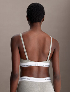 Icon Cotton Bralette, Grey Heather, hi-res