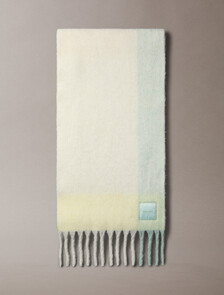 Soft Warm Checkered Scarf, Pop Yellow, hi-res