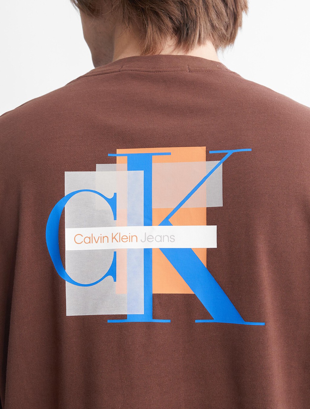 Connected Layers Contrast Sleeve Tee, Dark Chestnut, hi-res