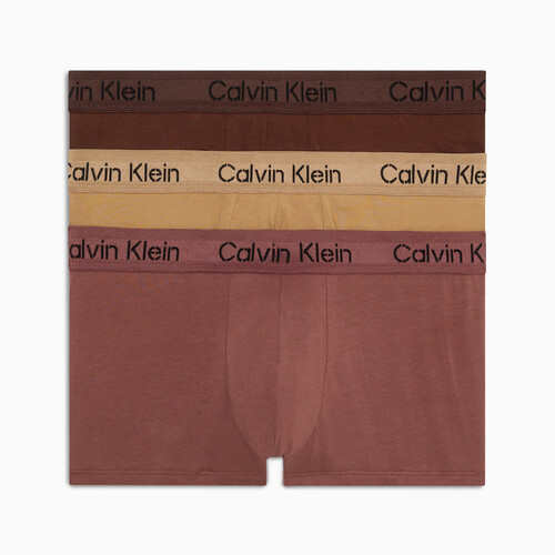 Cotton Stretch 3 Pack Low Rise Trunks Marron/Tigers Eye/Umber