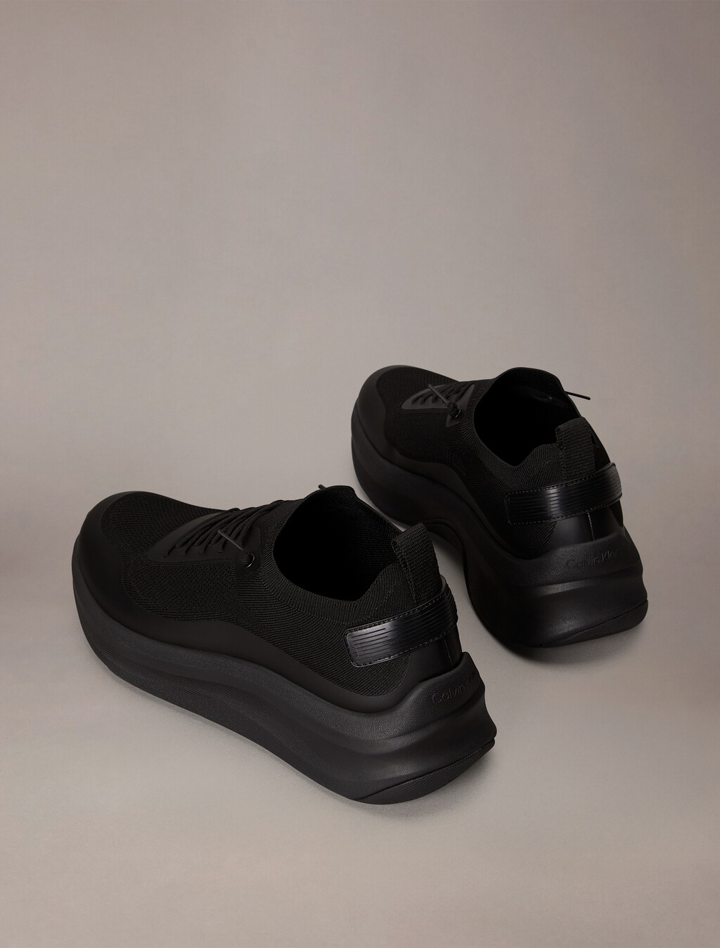 網眼厚底襪套跑步鞋, Triple Black, hi-res