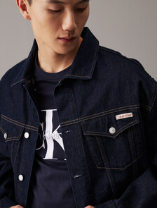 寬鬆牛仔外套, Denim Dark, hi-res