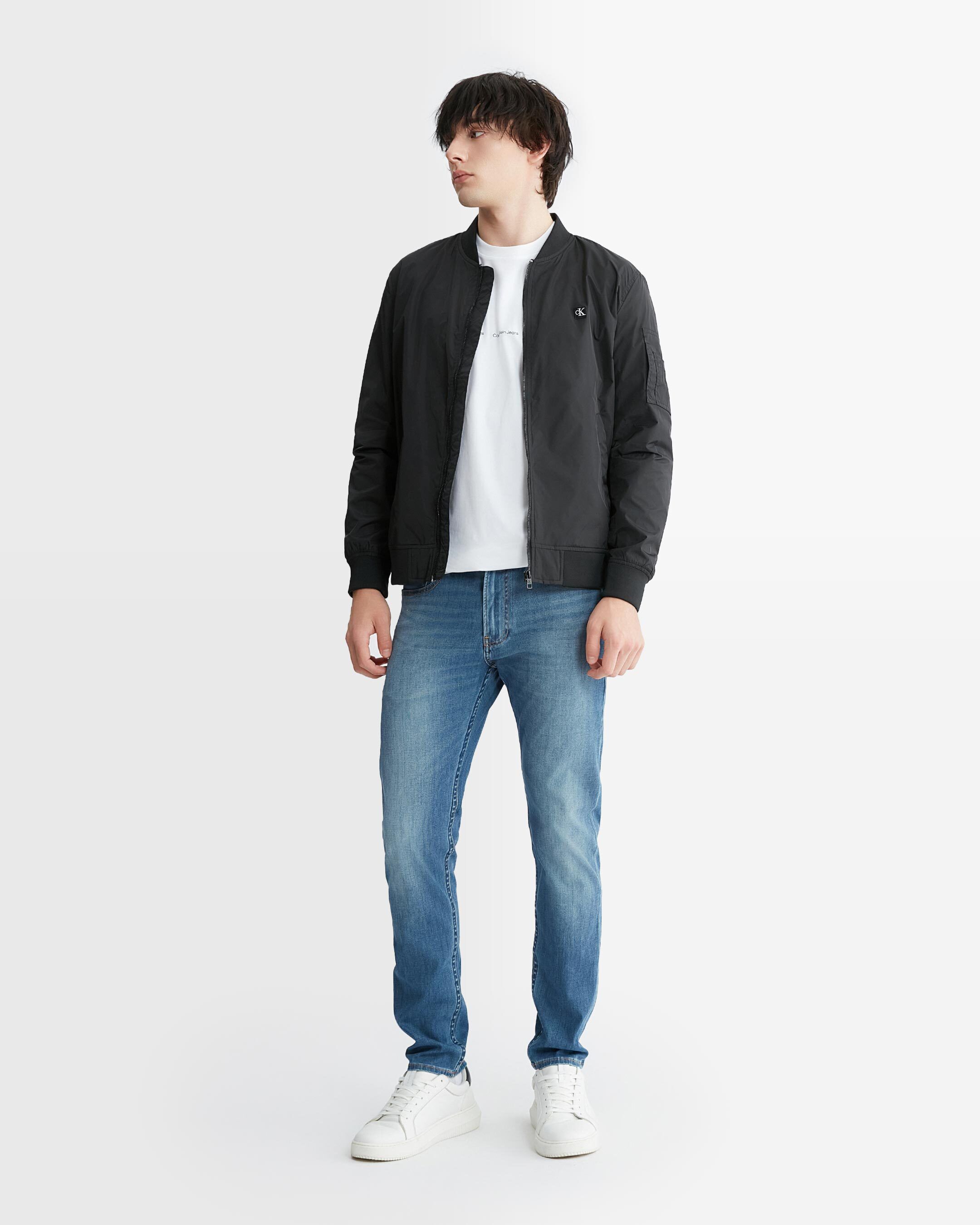 Calvin klein black bomber jacket new arrivals