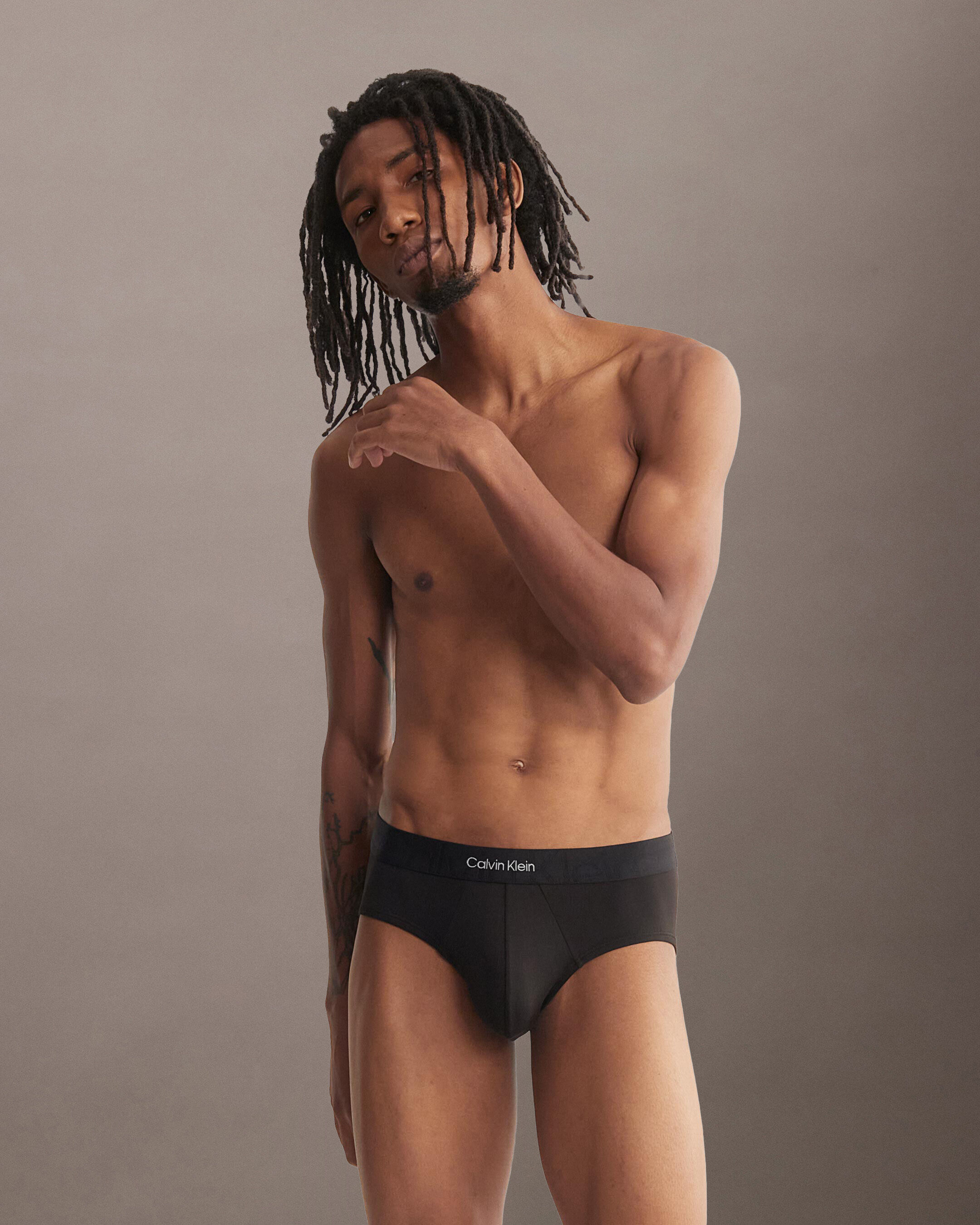 Embossed Icon Microfiber Hipster Briefs black Calvin Klein Taiwan