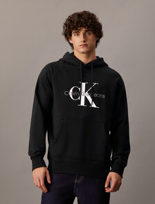 Monogram Relaxed Hoodie, Ck Black, hi-res