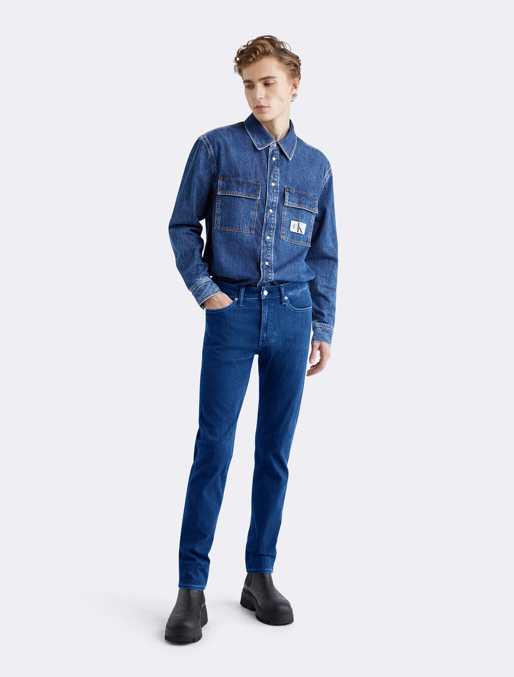 37.5 Bi-Stretch Slim Jeans, 061B DARK BLUE, hi-res