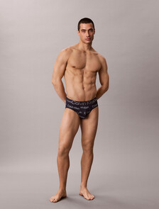 Invisibles Microfiber Mesh Hip Brief, Sequin Logo Repeating Dark Sapphire, hi-res