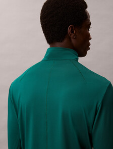 Icon Sport Zip Collar Top, Turf, hi-res