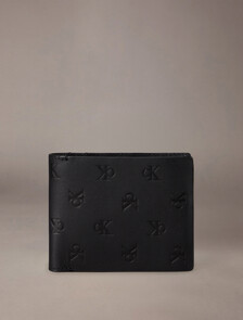 Monogram 壓花標誌短夾, Black, hi-res
